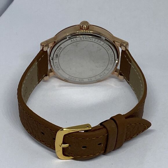 Michael Kors Norie MK3585 Women's Brown Leather Analog Dial Quartz Watch OP741 - Picture 10 of 12